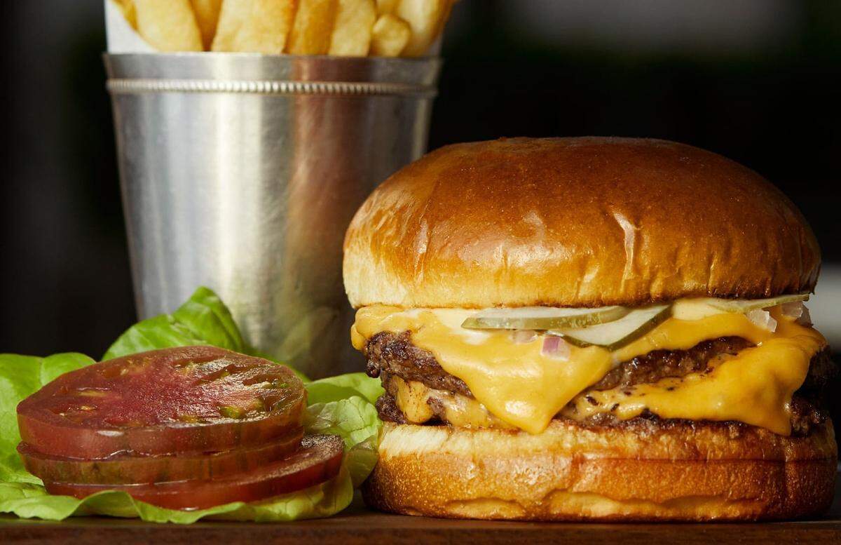 Grab a double cheeseburger and fries from RH Rooftop Restaurant at Phillips Place.