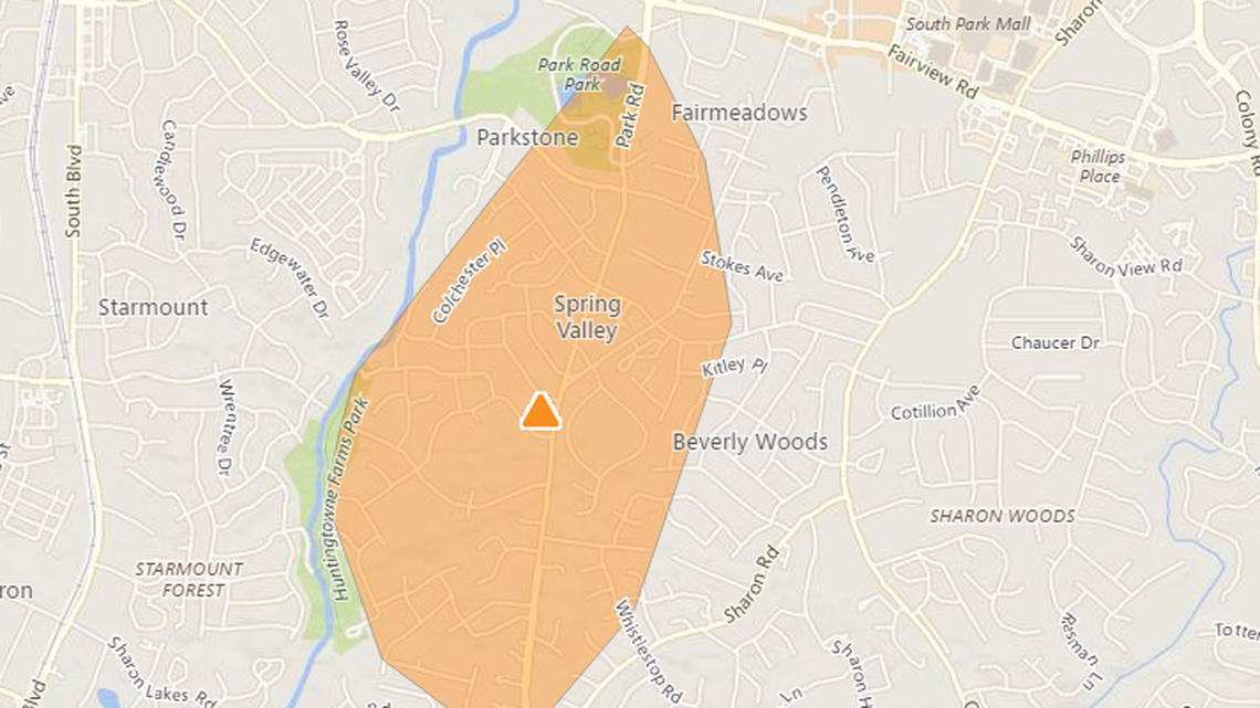 Area of power outage