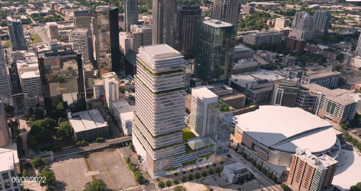 A rendering shows the proposed $60 million Charlotte Hornets practice facility.