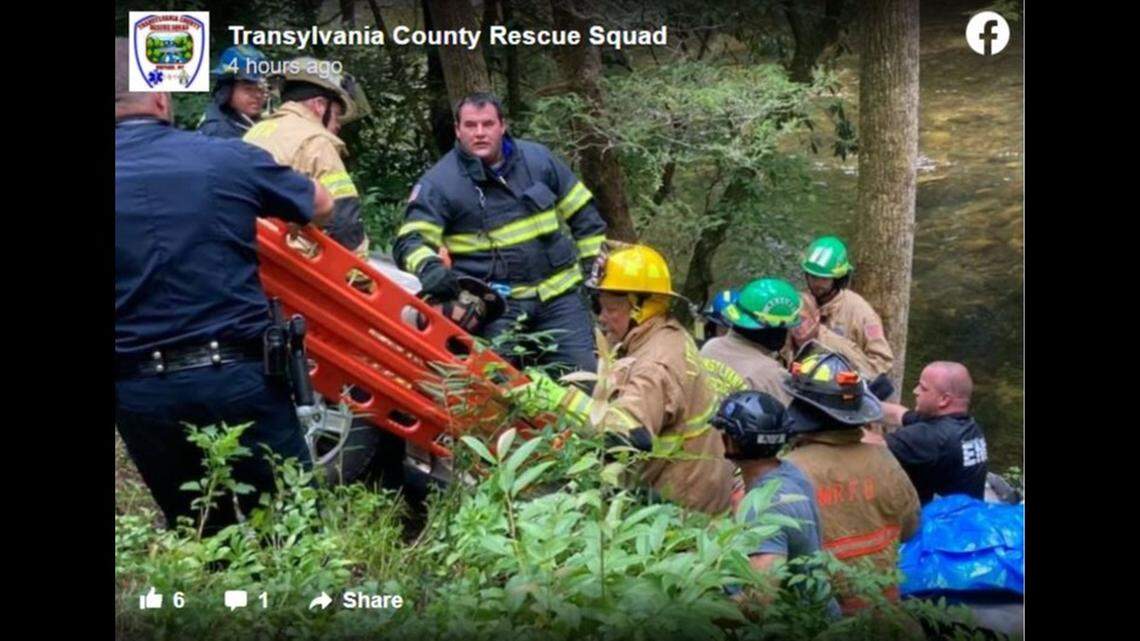 One person was killed and three were injured after a tree fell on two cars in Pisgah National Forest on Saturday, North Carolina officials say
