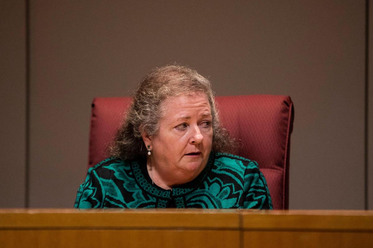 Commisioner Elaine Powell, of District 1, sits at her seat during the commissioners meeting at the Charlotte-Mecklenburg Government Center Monday, Dec. 5 in Charlotte, NC.