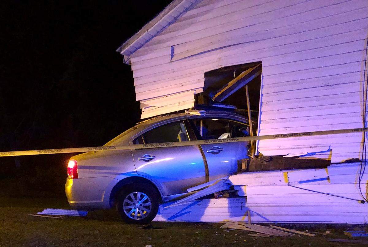 A photo taken at 3:52 a.m. on June 5th, 2021, by Galen Young’s sister shows the damage sustained when a 2008 Mitsubishi Galant crashed through a window and into the house of Young’s mother in Memphis, Tenn. Galen Young, a former Charlotte 49ers basketball star who was sitting in front of a desktop computer inside the house, was killed in the crash. In April 2022, 19-year-old Miracle Rutherford was indicted in connection with the crash. She was driving the Mitsubishi.