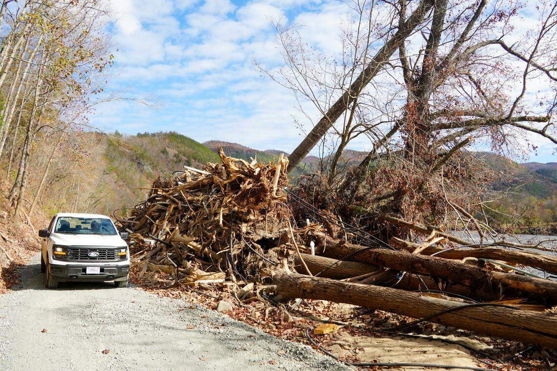 In Pisgah and Nantahala national forests, the devastation included tens of thousands of acres worth of downed timber that has become fuel for wildfires, the U.S. Forest Service says