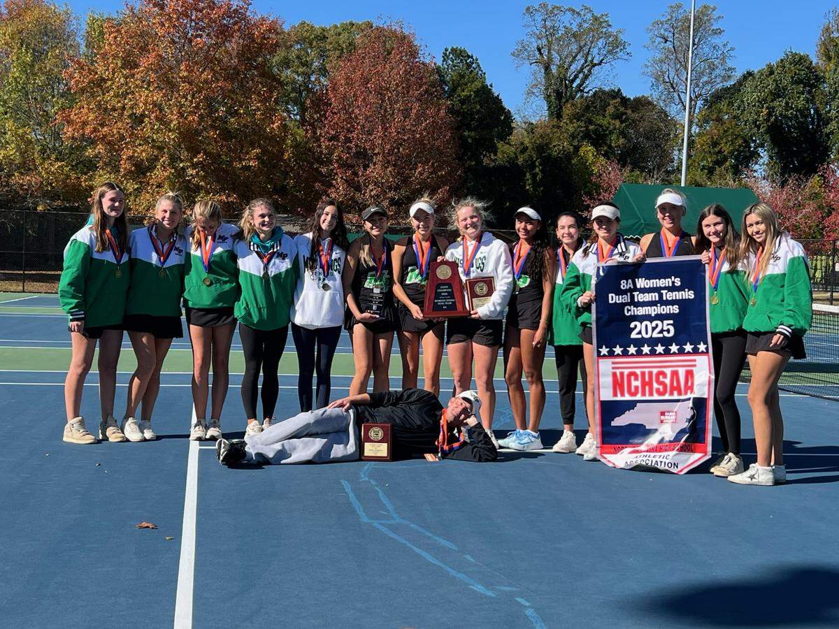 Myers Park won the NCHSAA 8A dual team tennis title Friday