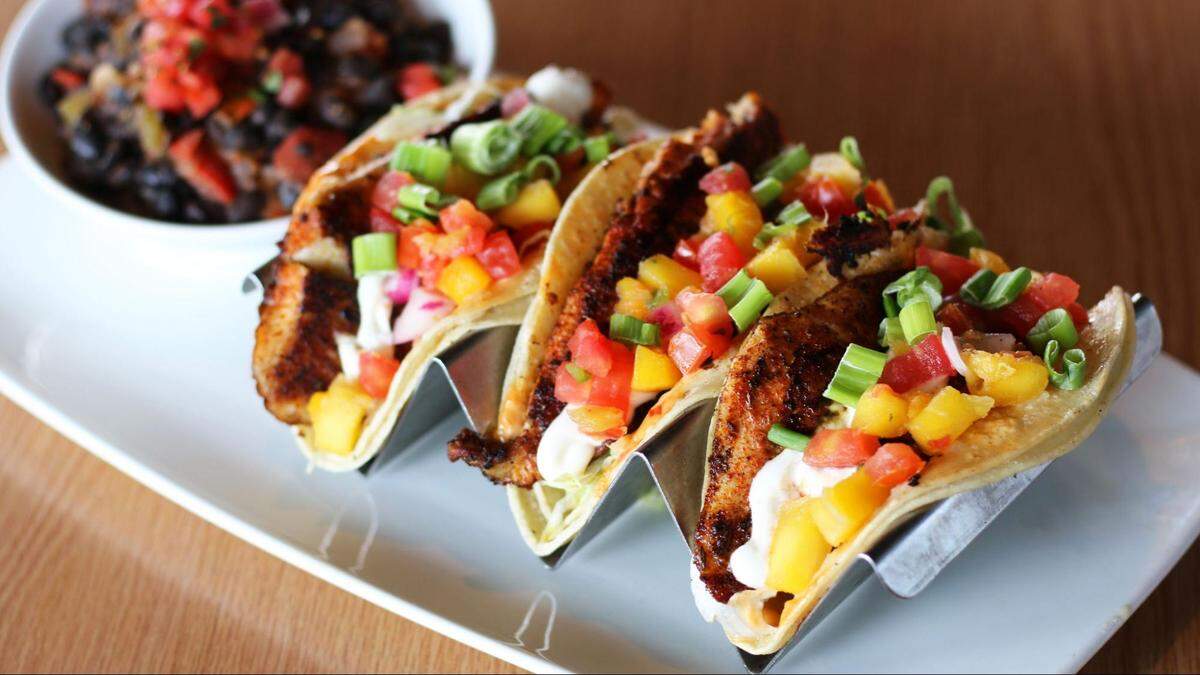 Juniper Grill’s Southern California-inspired Grilled Fish Tacos.