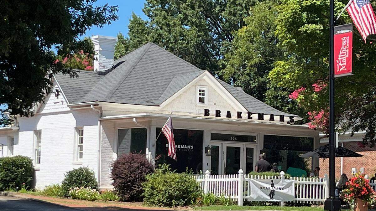 Brakeman’s Coffee is among the many businesses in downtown Matthews.