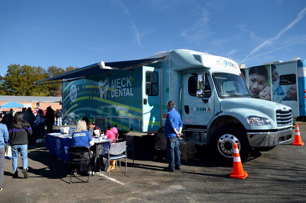 The Mecklenburg County Public Health Department sent a mobile dental health unit for screenings to the Calvary CARES Annual Community Impact Event 2024 at Calvary Christian Church of the Apostolic Faith in Charlotte on Saturday, Nov. 23, 1024.