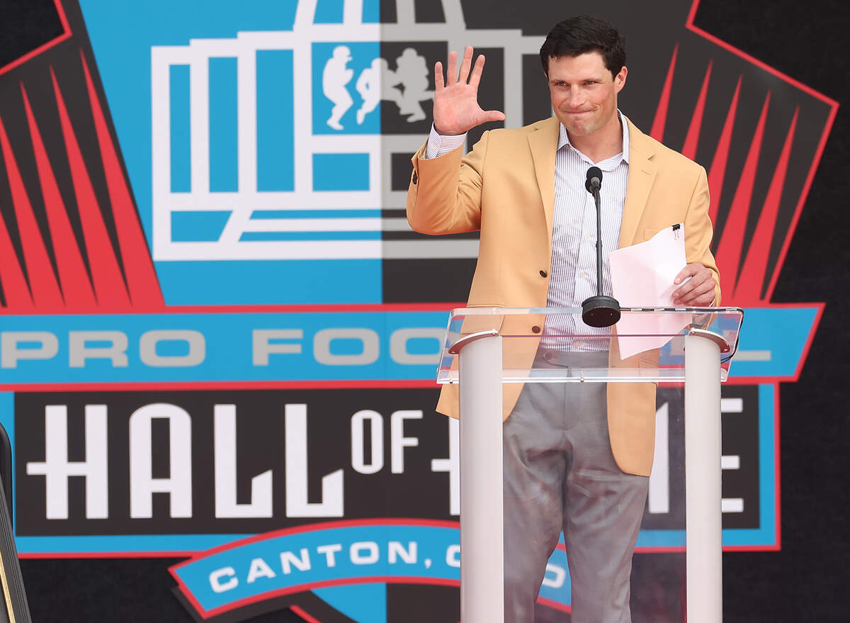 Photos from Canton, OH of Luke Kuechly's induction into the NFL
