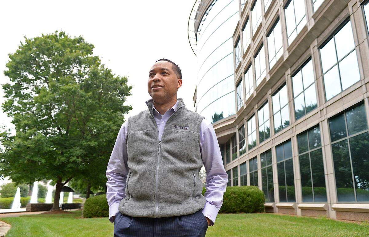 Donta Wilson, a Truist senior executive, is one of a handful of Black senior executives at any of the three Charlotte banks.