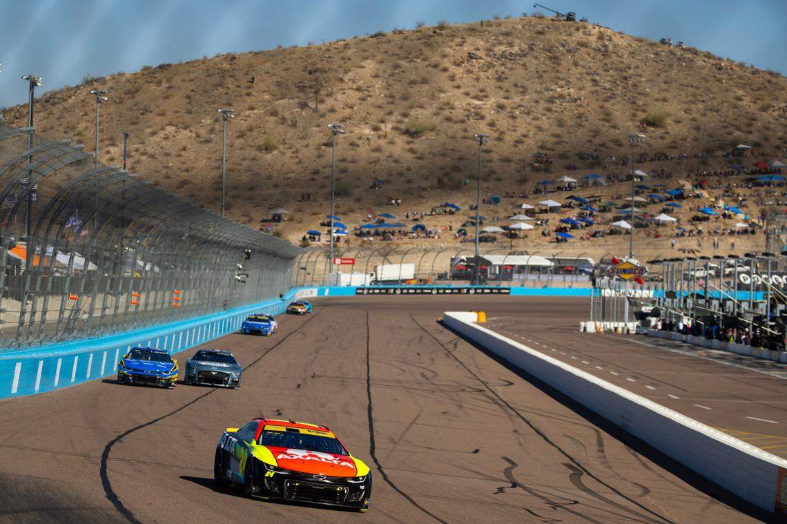Nov 5, 2023; Avondale, Arizona, USA; NASCAR Cup Series driver William Byron (24) during the Championship Race at Phoenix Raceway.