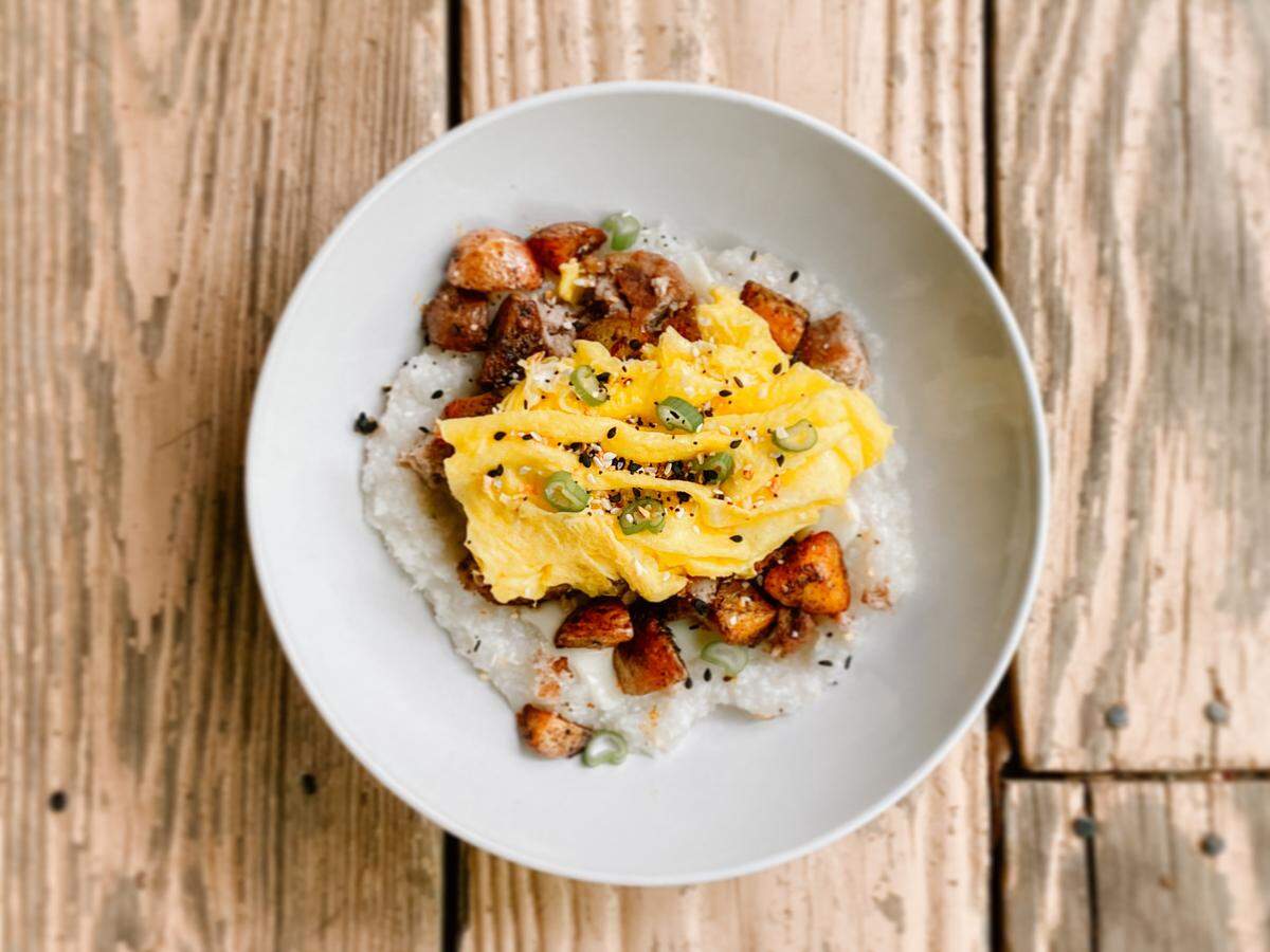 Breakfast at The Finicky Table will include fresh farm egg omelets and grit bowls, and sweet cinnamon rolls.