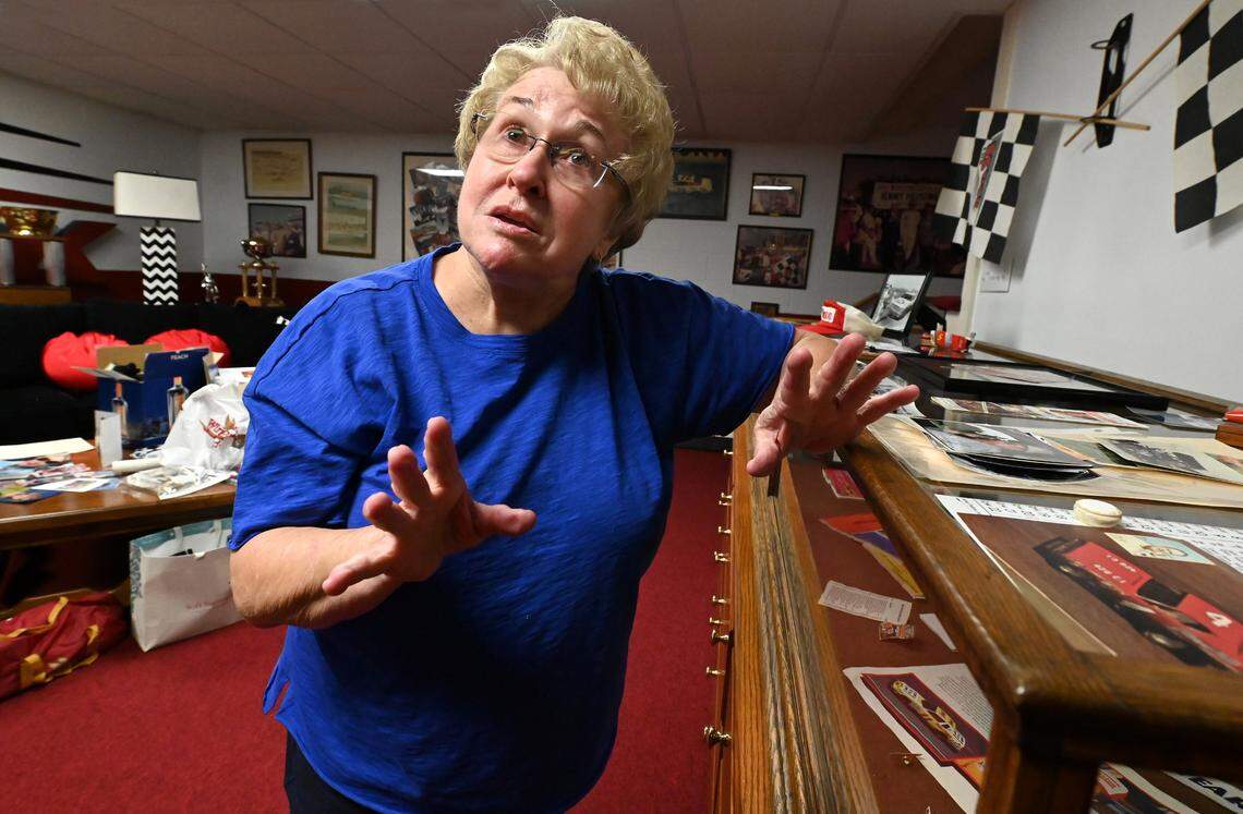 Nancy Daughtry, talks about her father L.G. DeWitt and the racing at North Carolina Motor Speedway when he was president of the track. L.G. DeWitt is a former NASCAR Winston Cup Series stock car owner along with having been the President of North Carolina Motor Speedway. North Carolina Motor Speedway is known today as Rockingham Speedway aka. The Rock.