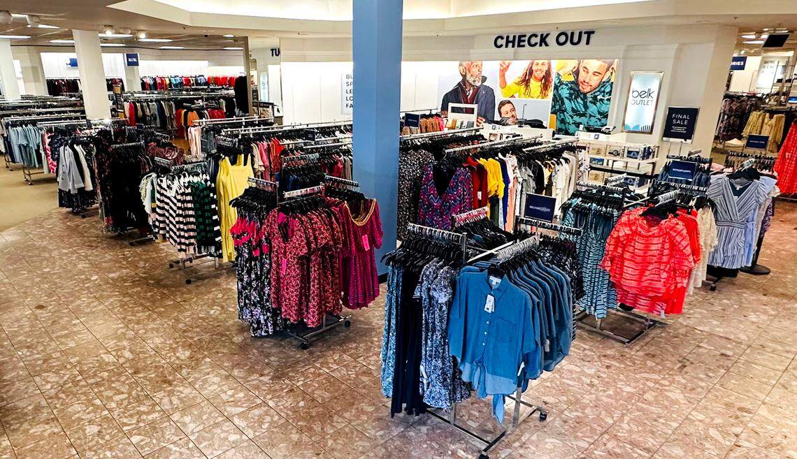Belk Outlet store in Greeneville, Tennessee, sells clearance items from larger Belk stores.