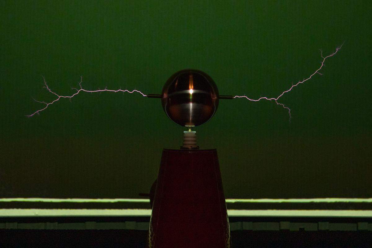 The rows closest to the stage where the 1 million volt Tesla coil sits at Discovery Place are off limits, and workers carry a kill switch at all times.
