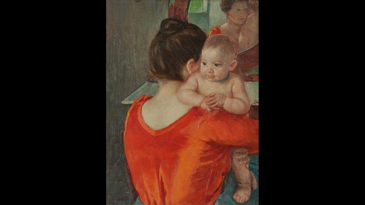 Mary Cassatt. “Baby Charles Looking Over His Mother’s Shoulder (No. 3),” 1900, oil on canvas. The painting is coming to the Mint Museum Uptown.