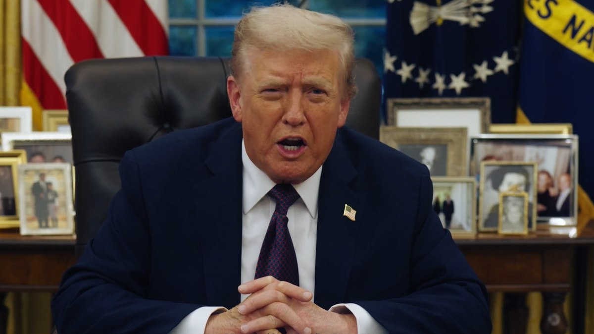 President Donald Trump in a White House video Sept. 9, 2025, where he blamed policies in Democratic-run cities like Charlotte for contributing to the death of Iryna Zarutska, who was stabbed to death on the light rail. A Salisbury man was charged for making threats on social media against Trump in November.