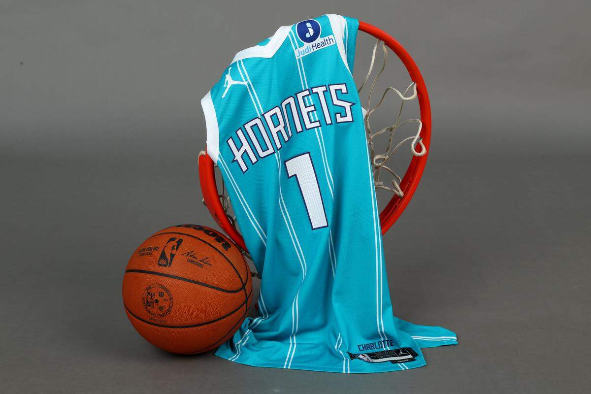 Charlotte Hornets’ 2025-26 jersey.