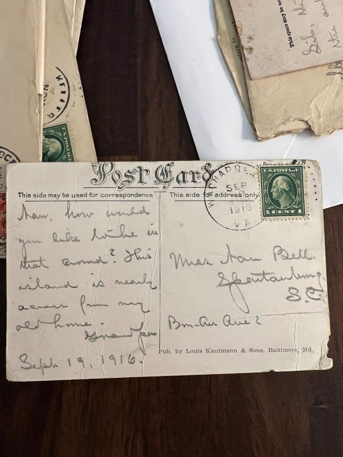 One of many pieces of correspondence Fran Redic found that were from a grandfather to his granddaughter, dated between 1915 and 1917.