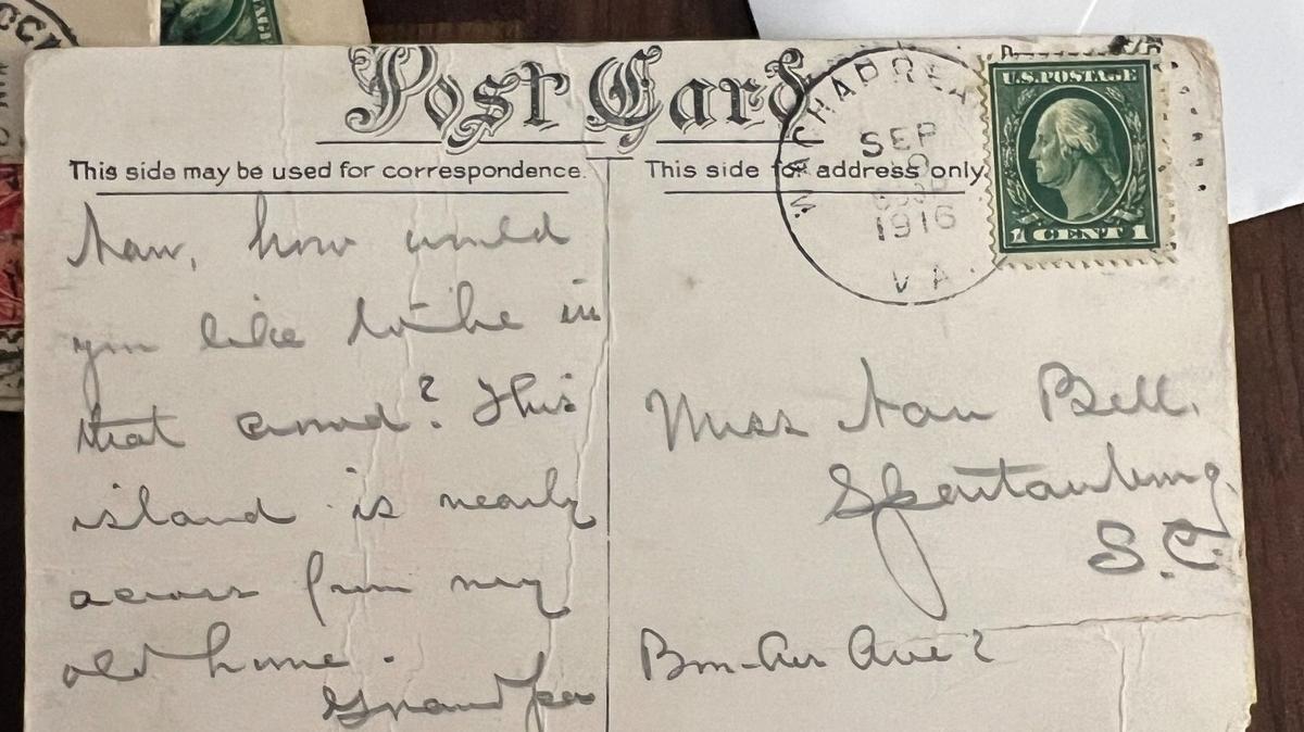 One of many pieces of correspondence Fran Redic found that were from a grandfather to his granddaughter, dated between 1915 and 1917.