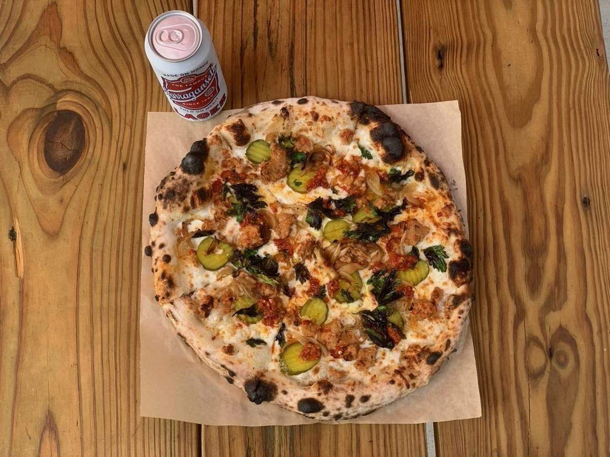 Meadow’s Italiano’s Spicy Pickle Pizza.
