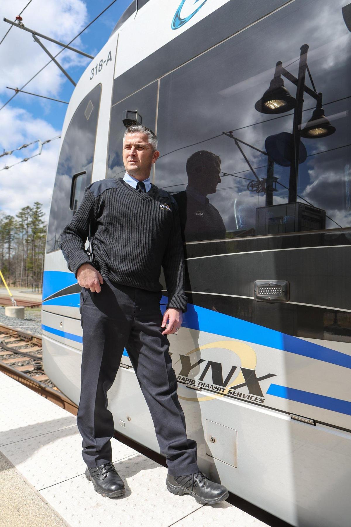 Light rail operator Michael Wilder began working for CATS four years ago.
