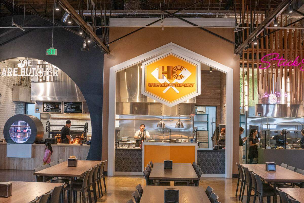Urban District Market food stalls include The Rare Butcher, HC Burger Company and Stick Street.