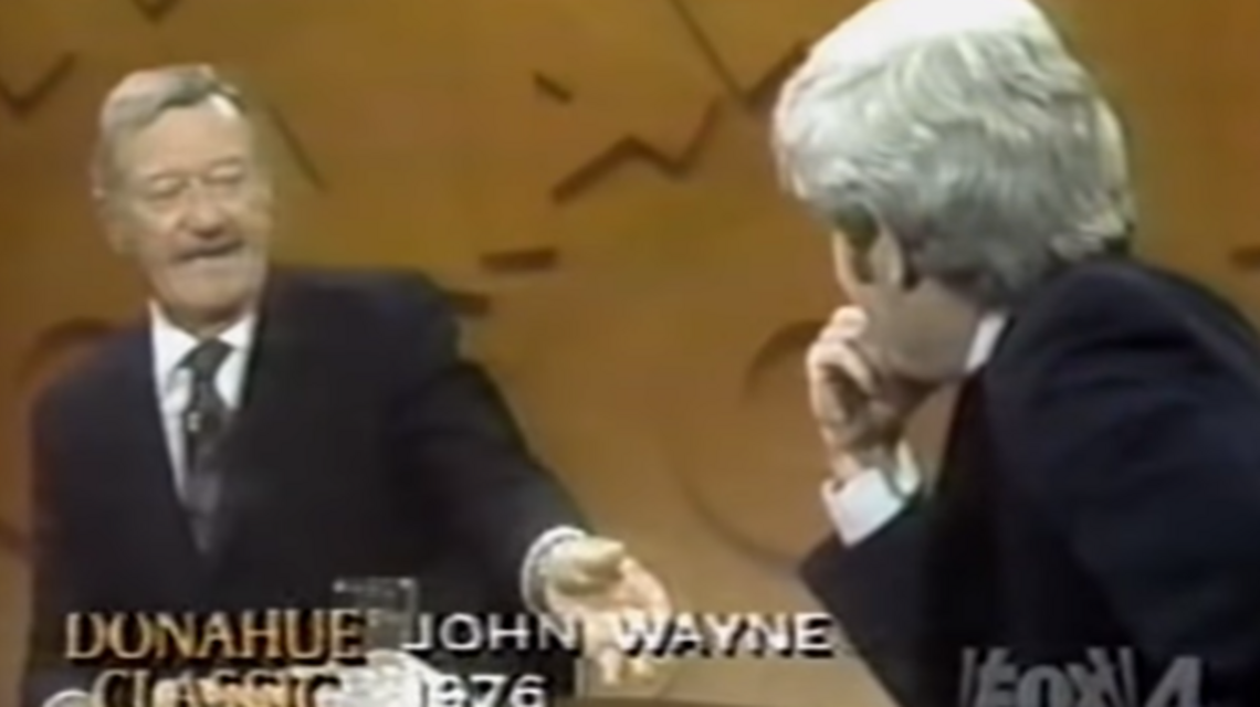 A lesson in politics from Phil Donahue and The Duke