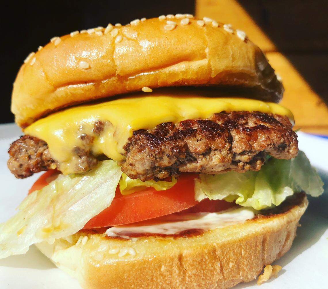 At Bar-B-Q King, each burger patty is made fresh daily by hand.