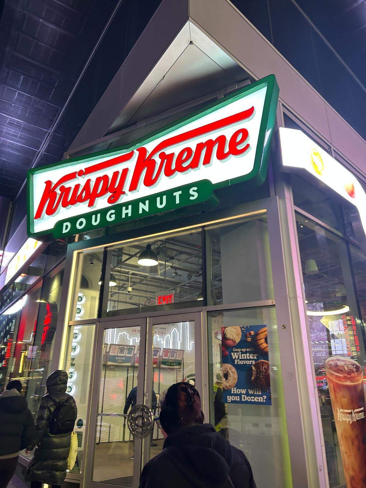 Charlotte-based Krispy Kreme doughnut giant proposes $1.6 million settlement over 2024 cybersecurity attack exposing personal information of over 160,000 people. Shown, Krispy Kreme store in January 2026 in New York City’s Times Square in Midtown Manhattan.