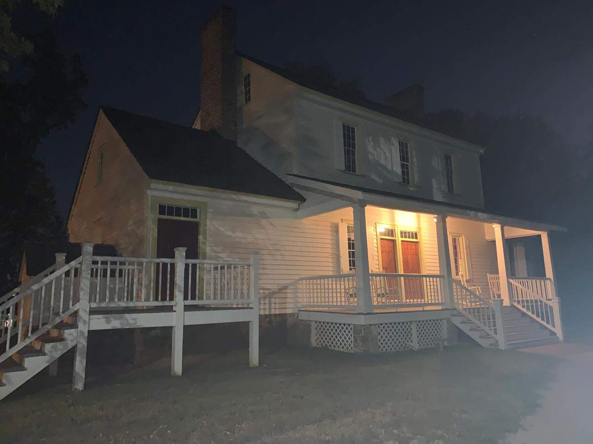 The Historic Rosedale home on North Tryon Street on an October night. CAPS frequently hosts events at on the property, one of the most haunted in Charlotte.