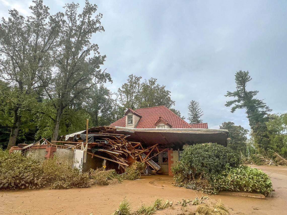 The group sales office at Biltmore Estate after Hurricane Helene swept through Western North Carolina as a tropical storm.