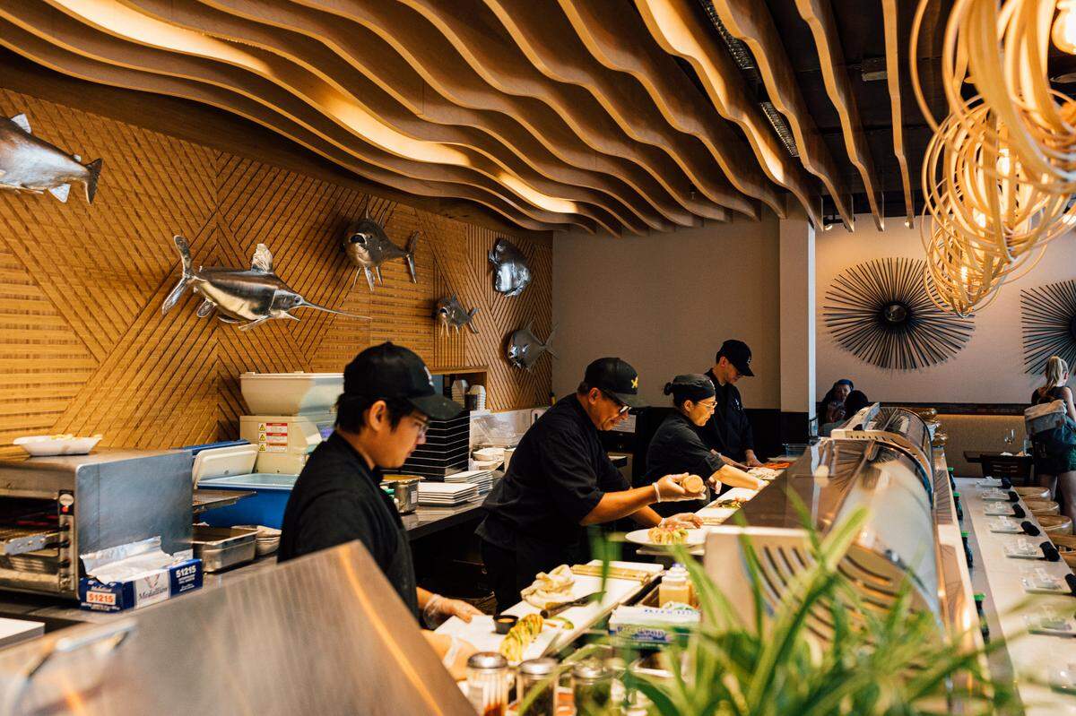 The sushi bar at eeZ post-renovation.