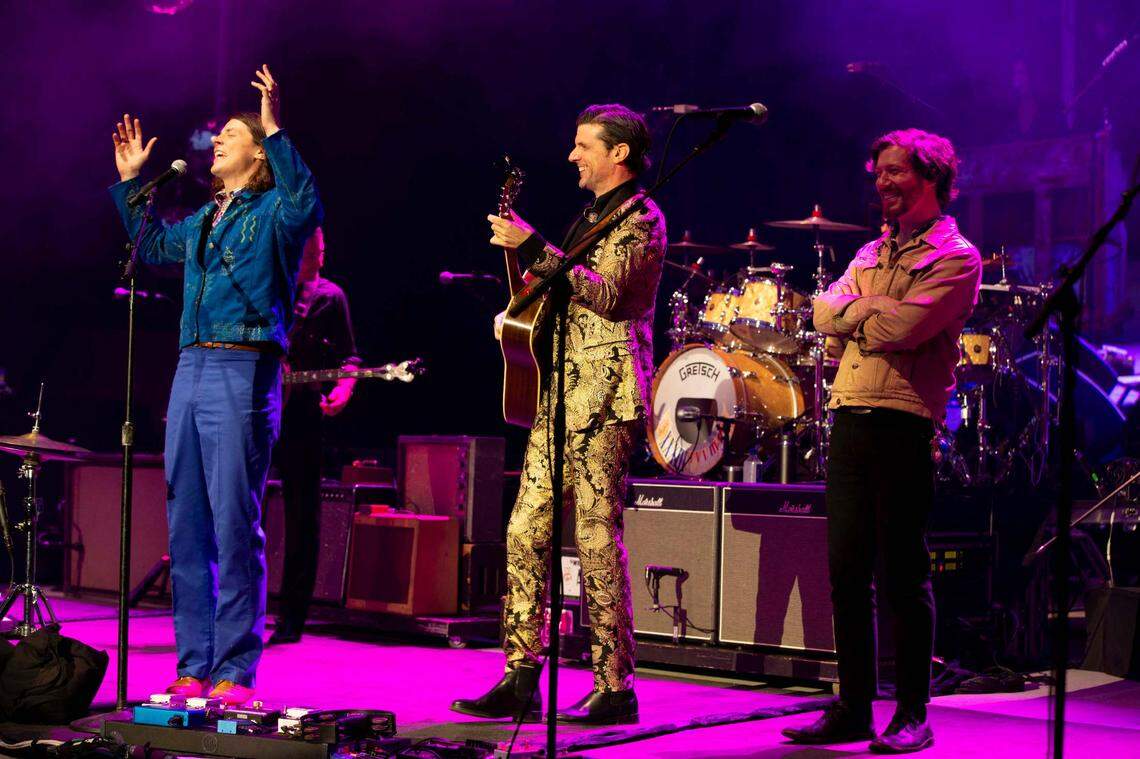 During a New York concert in May, The Avett Brothers announced that their new musical “Swept Away” would go to Broadway in the fall. They were joined by cast members of the show during the announcement.