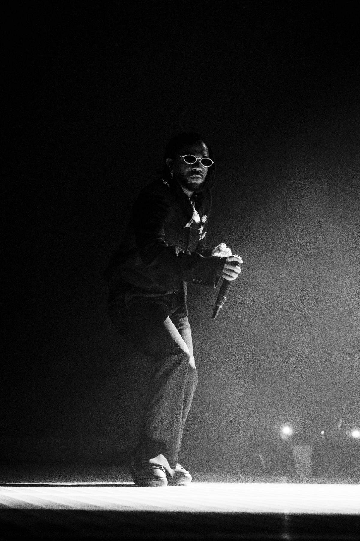 Kendrick Lamar performs at Spectrum Center in Charlotte on Tuesday night.