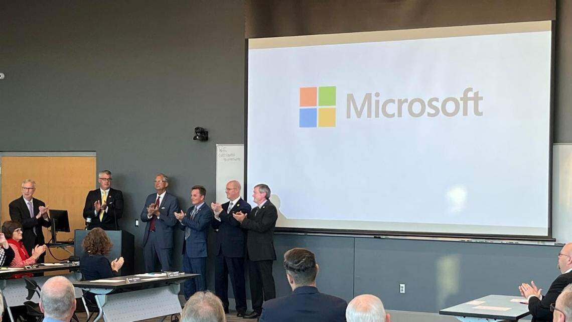 Microsoft is developing four data centers, and investing $1 billion in an economic development project in Catawba County, officials announced Wednesday.