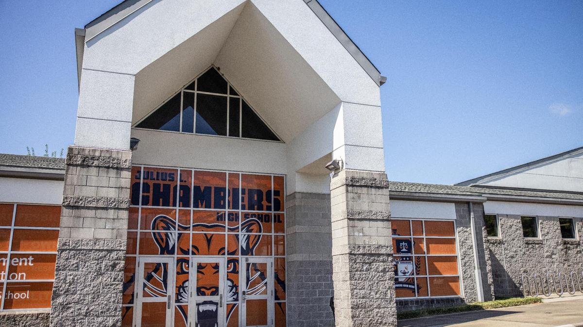 Police were investigating a shooting at Julius L. Chambers High School that happened when school was not in session on Tuesday, July 25, 2023 in Charlotte, N.C.