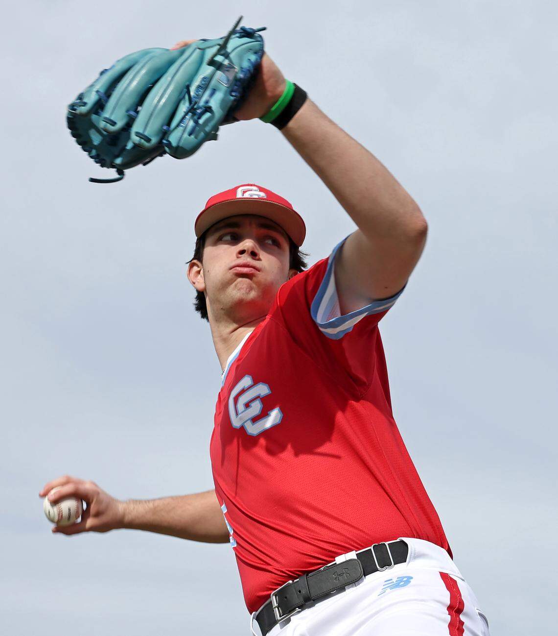 Charlotte Catholic Cougars pitcher Alex Hoffman on Feb. 13, 2026. Charlotte Catholic is No. 1 in The Observer’s Sweet 16 rankings.