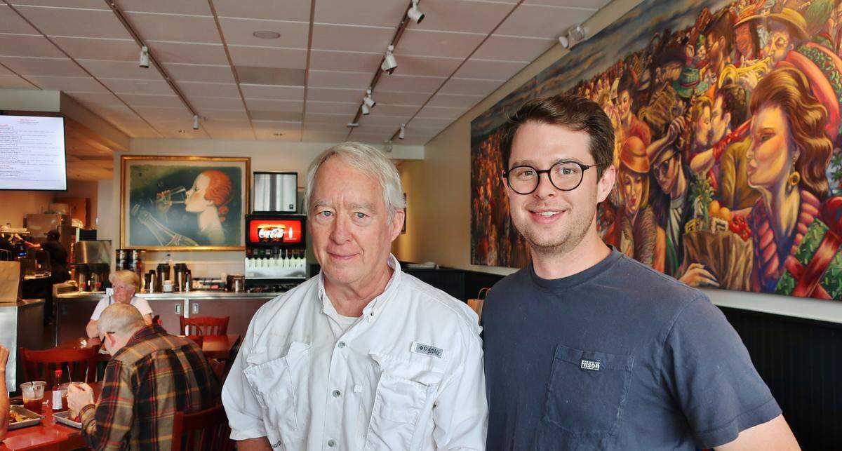 Tom Sasser and his son, Holden Sasser, own Harper’s Cafe in Pineville.
