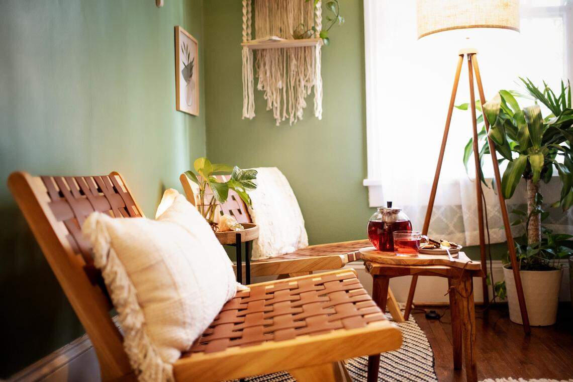 Five Goddess Farms Apothocary + Tea Room offers herbs, teas, smoke blends and more.