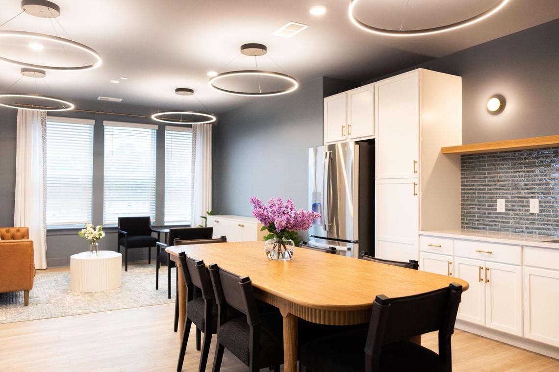 The multipurpose room at Evoke Living at Eastland Yards which is an an affordable housing complex for seniors in Charlotte, N.C., on Wednesday, November 20, 2024.