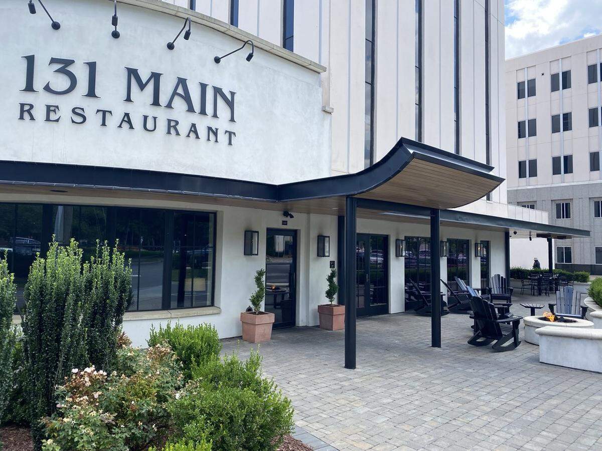 You can sit around a fire pit outside of 131 Main.