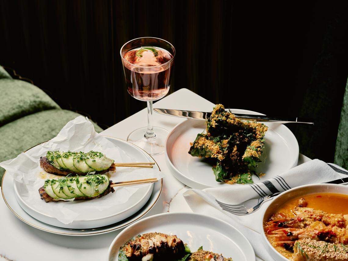 Mazi’s Tuna Kofta and Grilled Little Gem Lettuce.