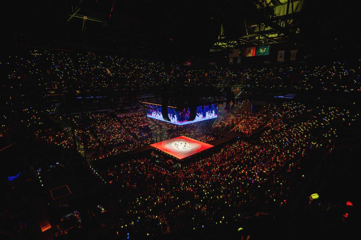 K-pop girl group TWICE performs at Spectrum Center in Charlotte on Tuesday night.