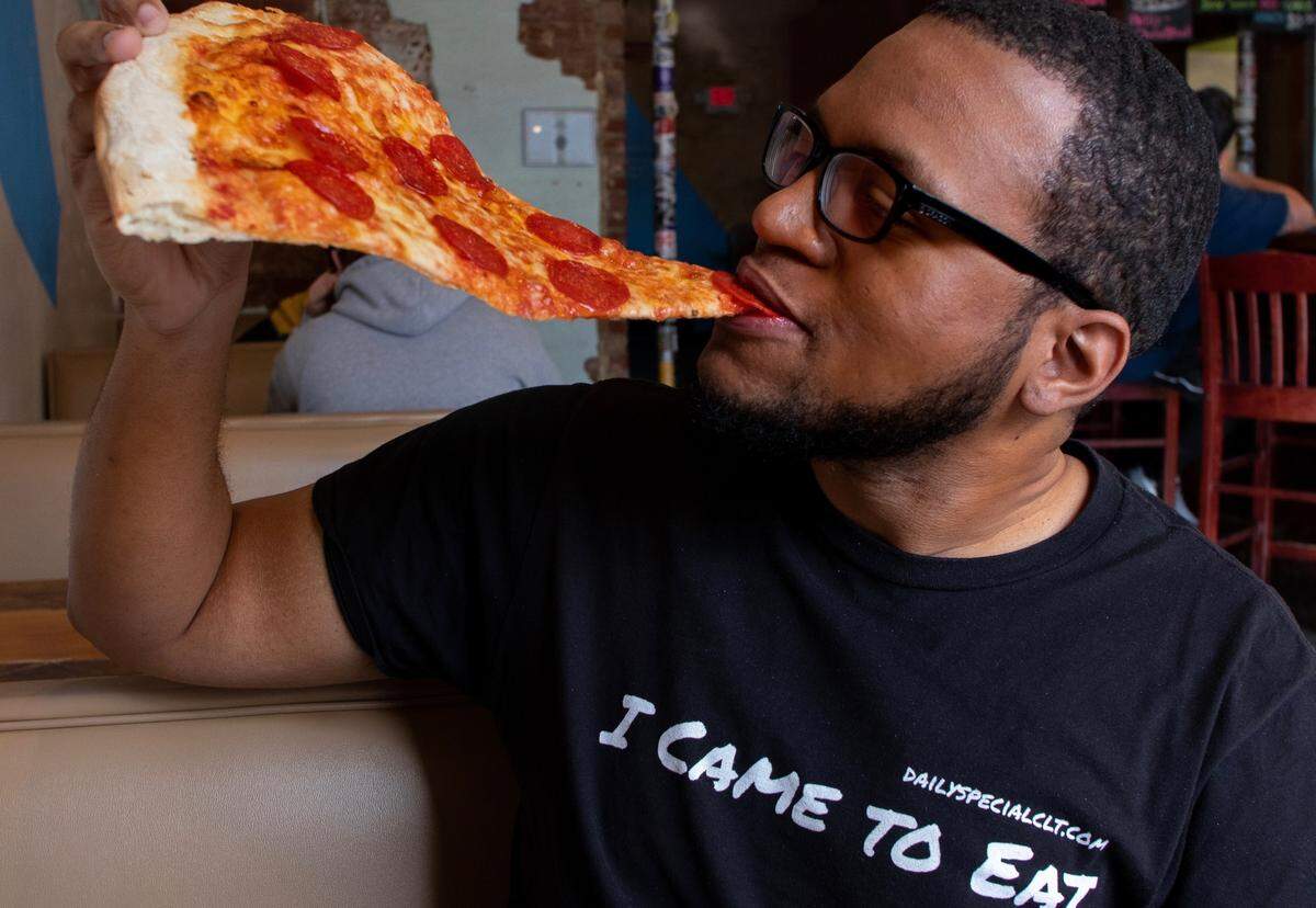Over Cory Wilkins’ six years as a food content creator in Charlotte, he’s found that indulgent food garners more views on social media.
