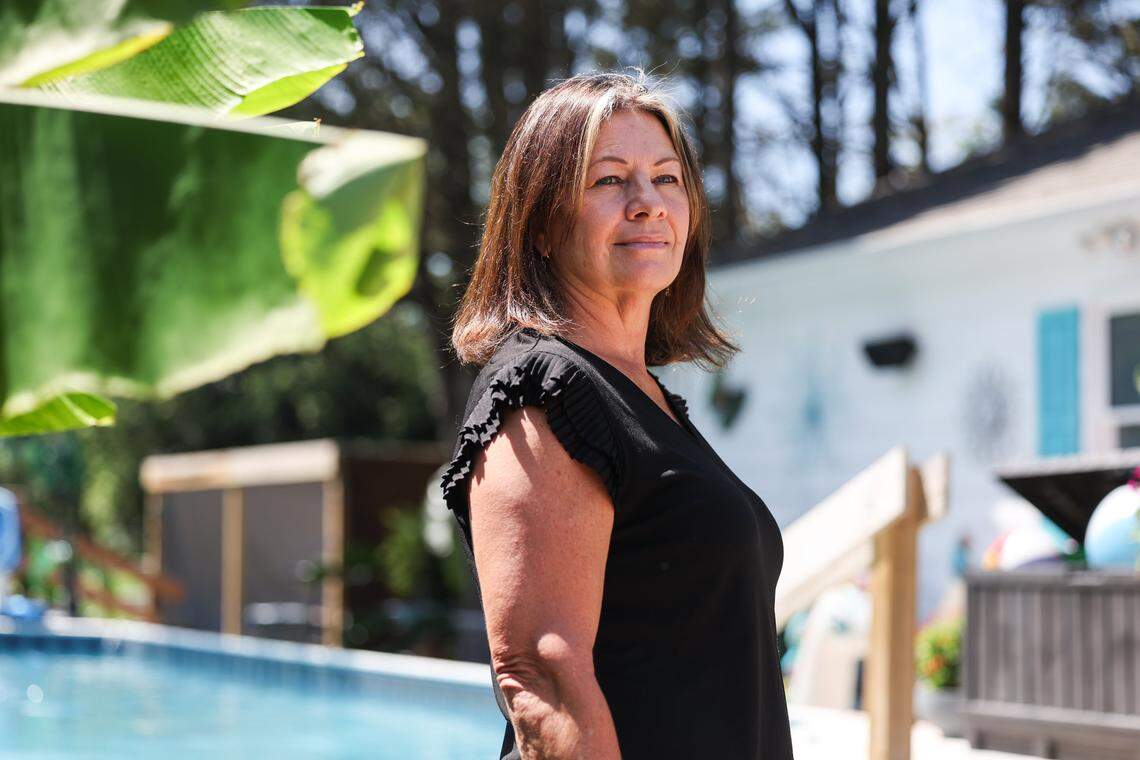 Leigh Moore, photographed this past summer at her home in Matthews.