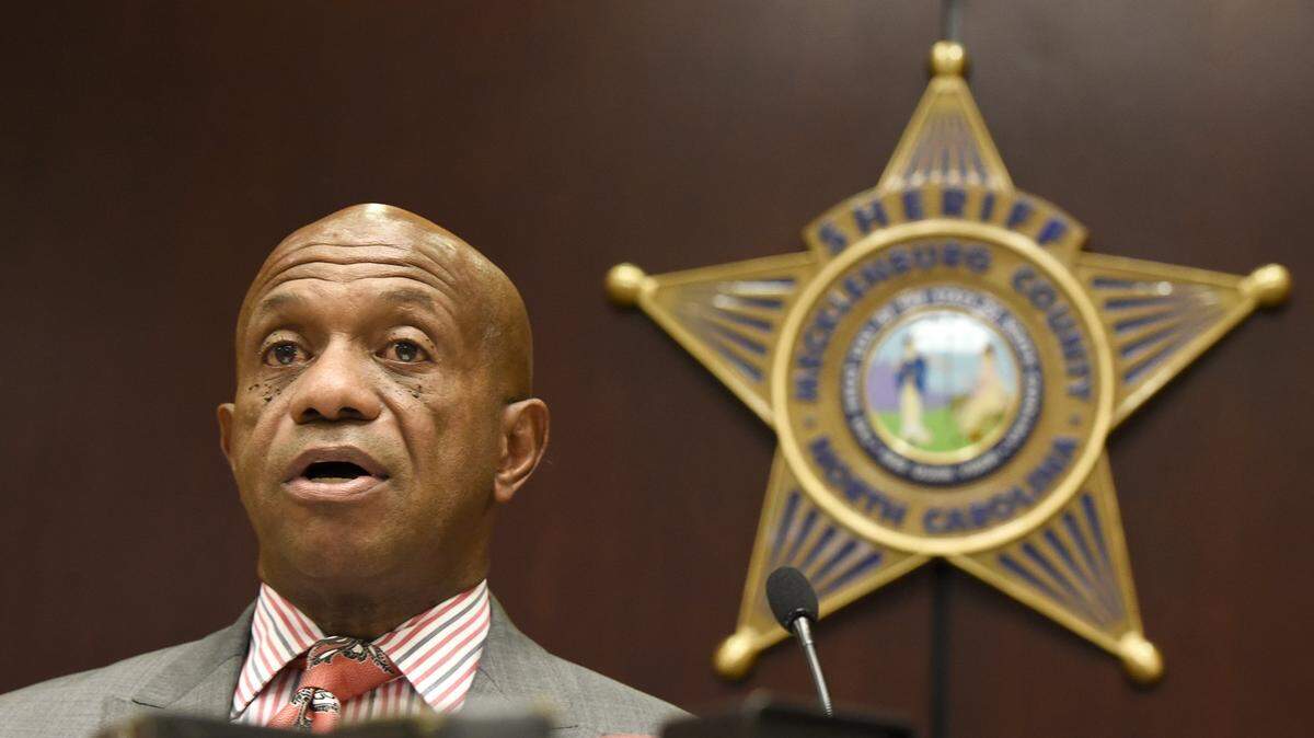 Mecklenburg County Sheriff Garry McFadden, shown in 2019, implemented a new traffic stop policy for deputies that he says will help reduce racial disparities and allow for more focus on serious driving offenses.