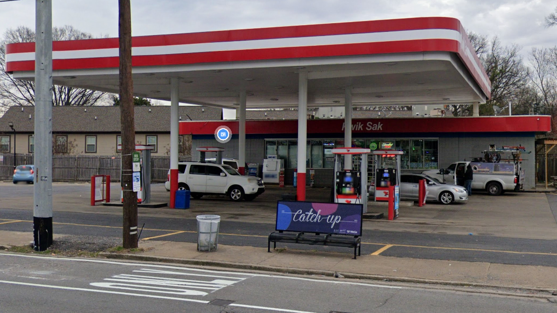 The incident happened late Tuesday at the Kwik Stop Market on Gallatin Pike in Nashville, police said.