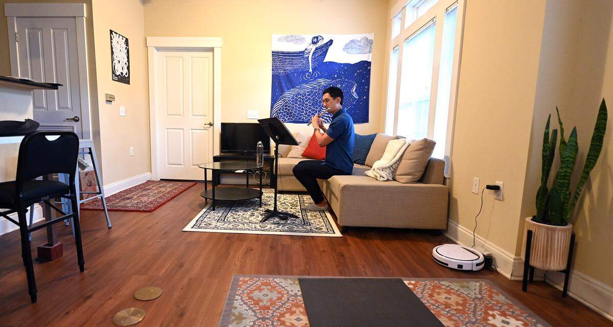 Victor Wang, practicing at his home over the summer, feels optimistic that audiences will return to in-person performances.