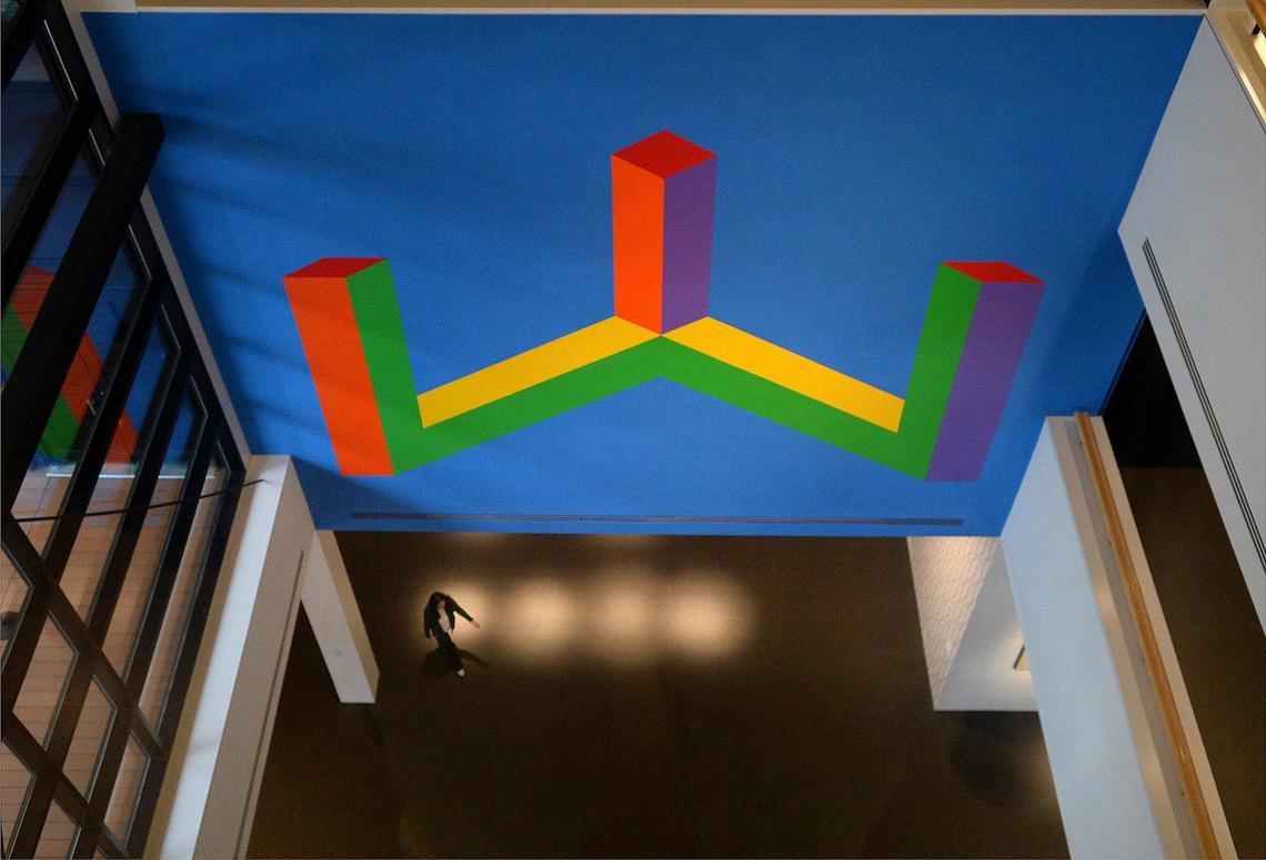 The Bechtler Museum in uptown Charlotte celebrates its 15th anniversary on January 2, 2025. Installations include this massive Sol Lewitt wall drawing in the museum atrium.