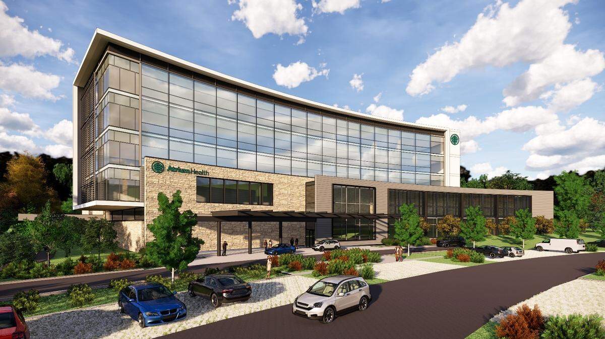 A rendering of the proposed 30-bed acute care Atrium hospital in Cornelius. The plan still needs approval from state officials.